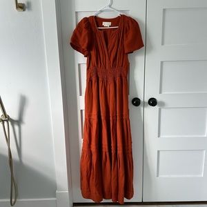 Anthropologie linen Somerset dress